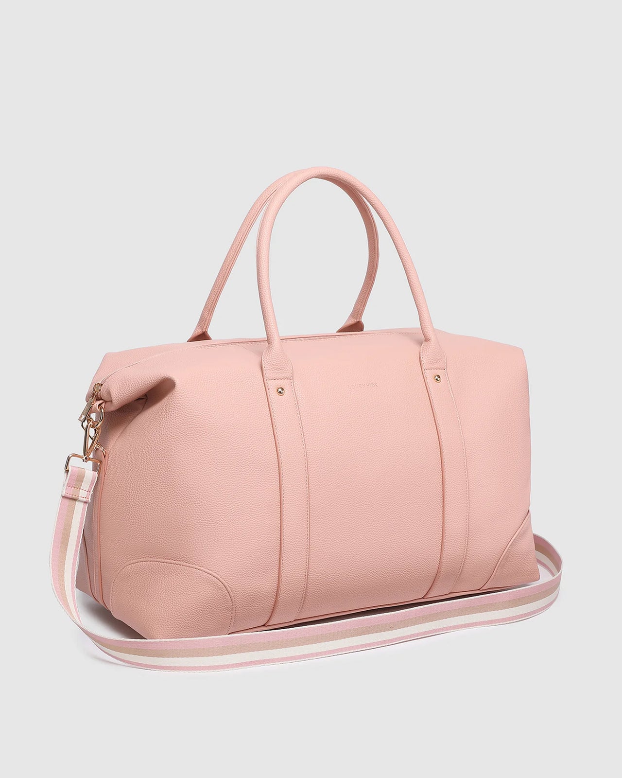 Alexis Stripe Weekender Travel Bag - Blush Stripe