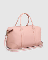 Alexis Stripe Weekender Travel Bag - Blush Stripe