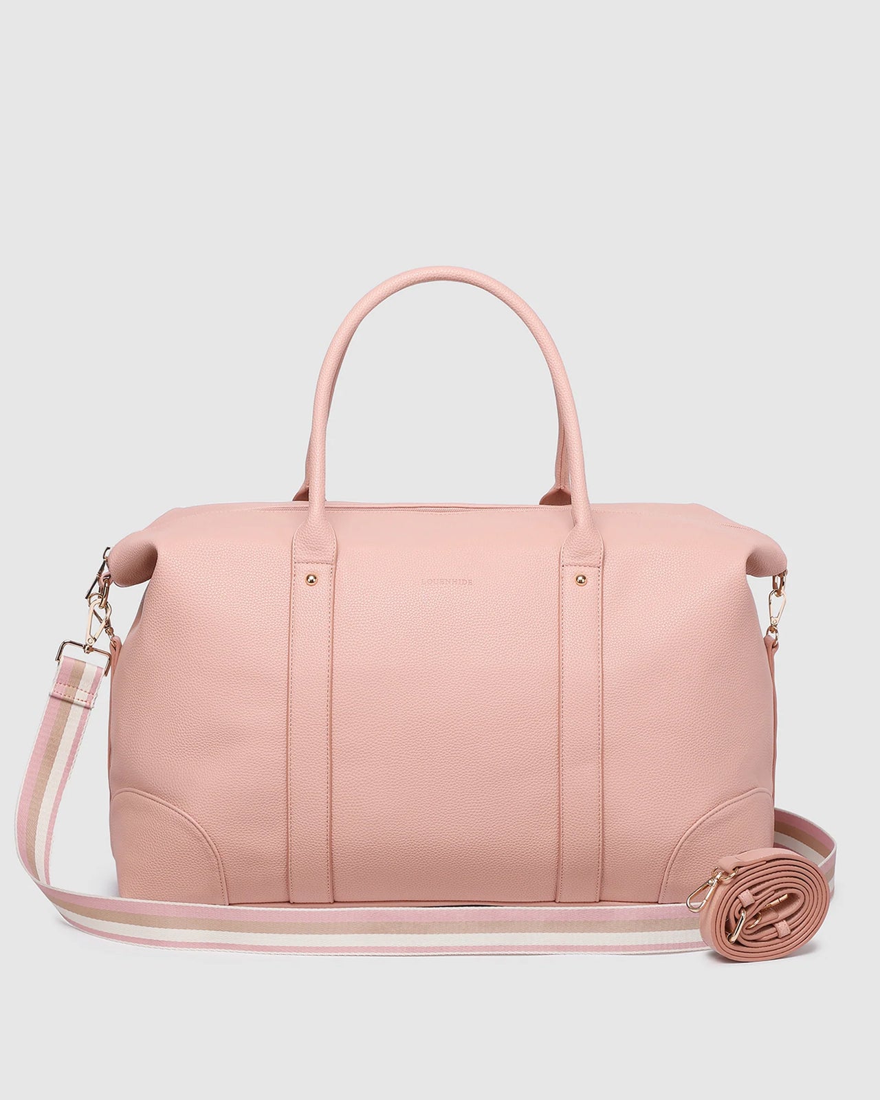 Alexis Stripe Weekender Travel Bag - Blush Stripe