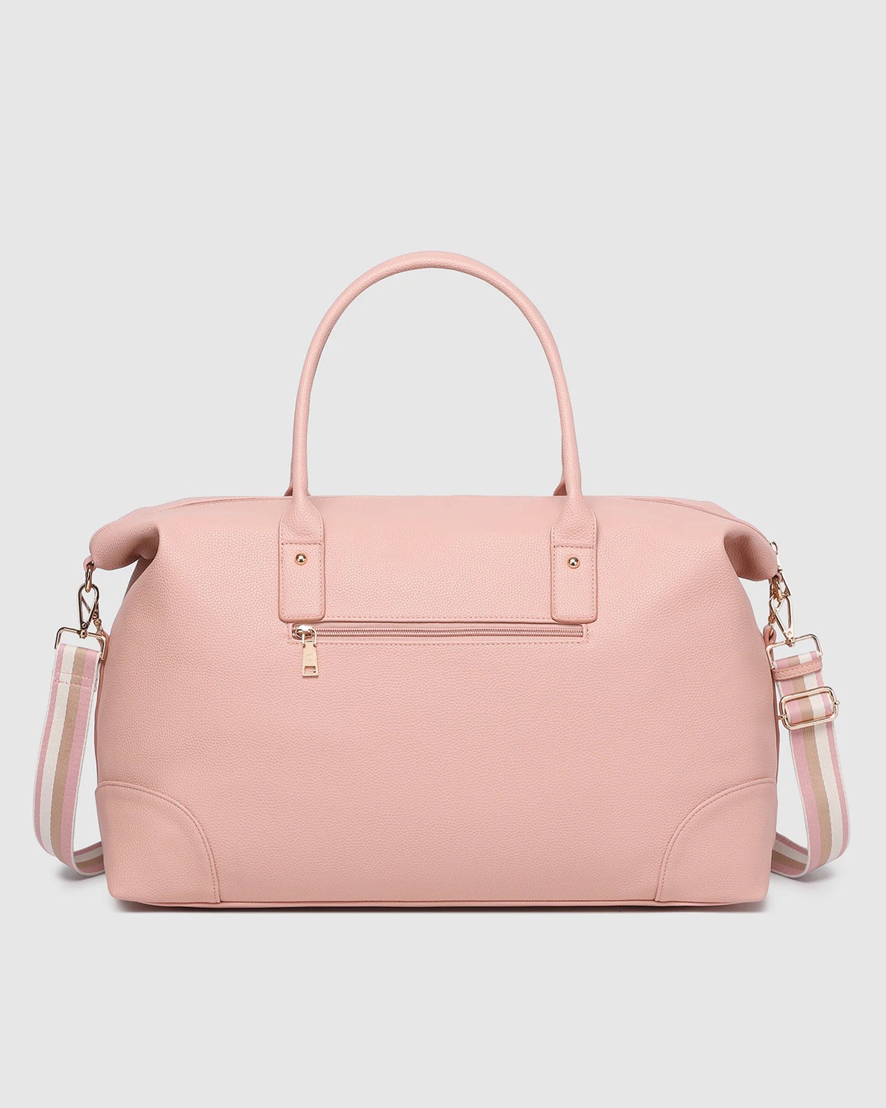 Alexis Stripe Weekender Travel Bag - Blush Stripe
