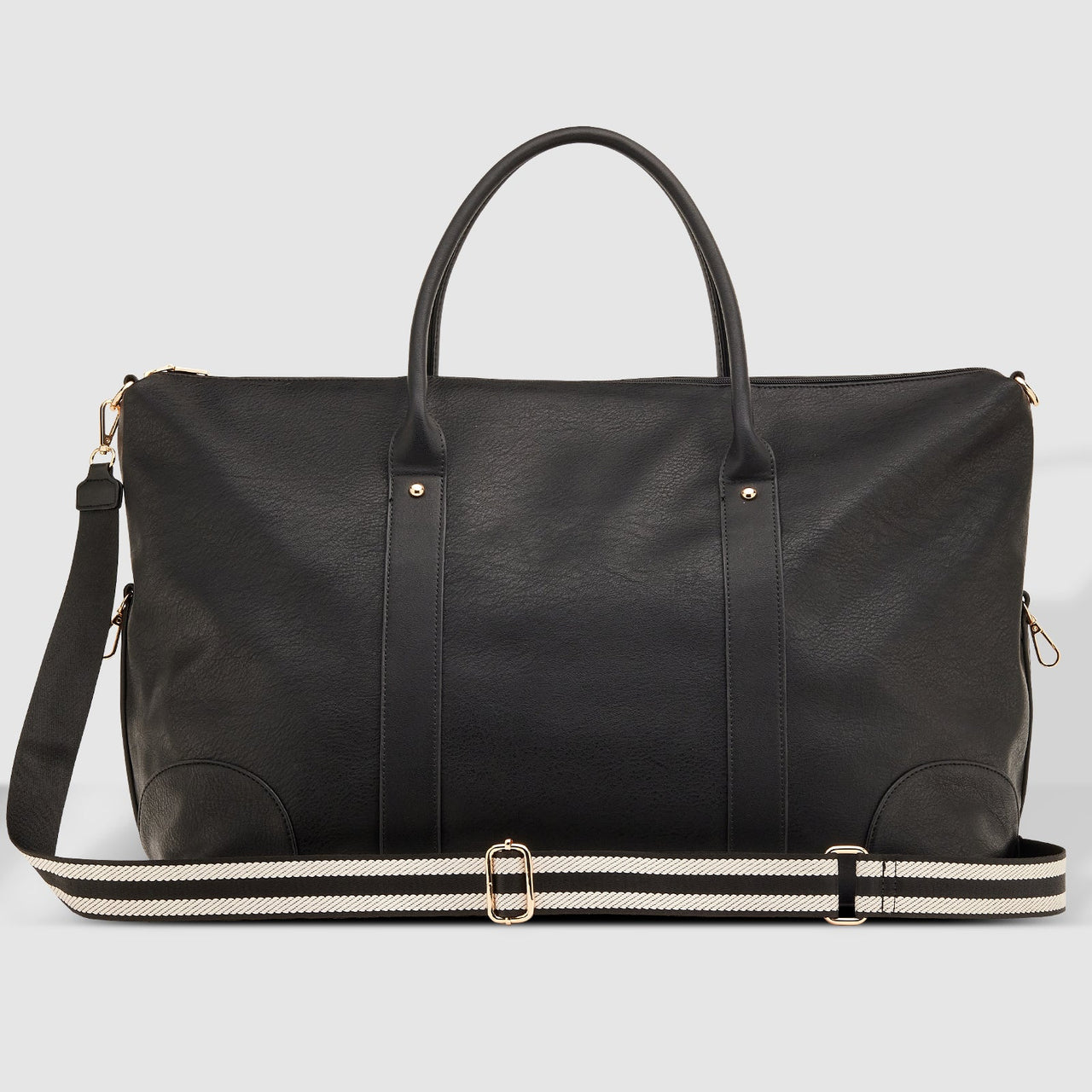 Alexis Stripe Weekender Travel Bag - Black Stripe
