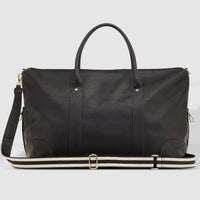 Alexis Stripe Weekender Travel Bag - Black Stripe