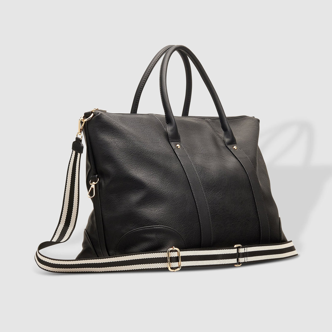 Alexis Stripe Weekender Travel Bag - Black Stripe