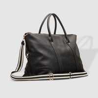 Alexis Stripe Weekender Travel Bag - Black Stripe