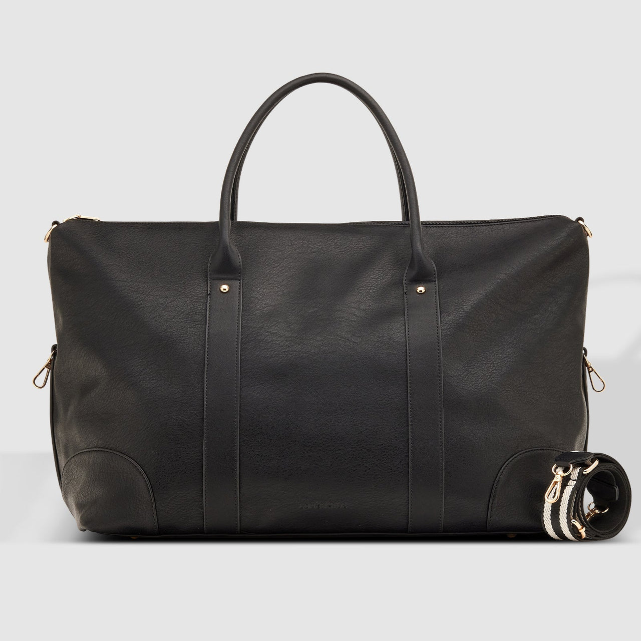 Alexis Stripe Weekender Travel Bag - Black Stripe