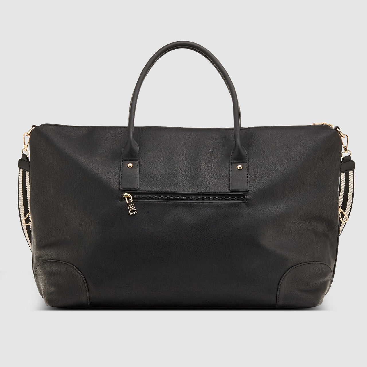 Alexis Stripe Weekender Travel Bag - Black Stripe