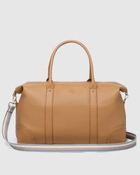 Alexis Stripe Weekender Travel Bag - Camel Stripe