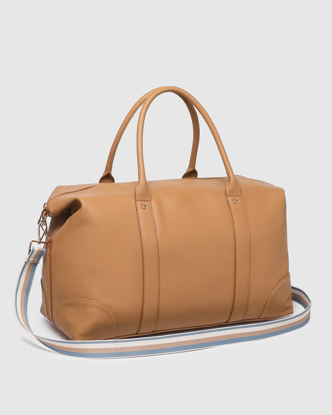 Alexis Stripe Weekender Travel Bag - Camel Stripe