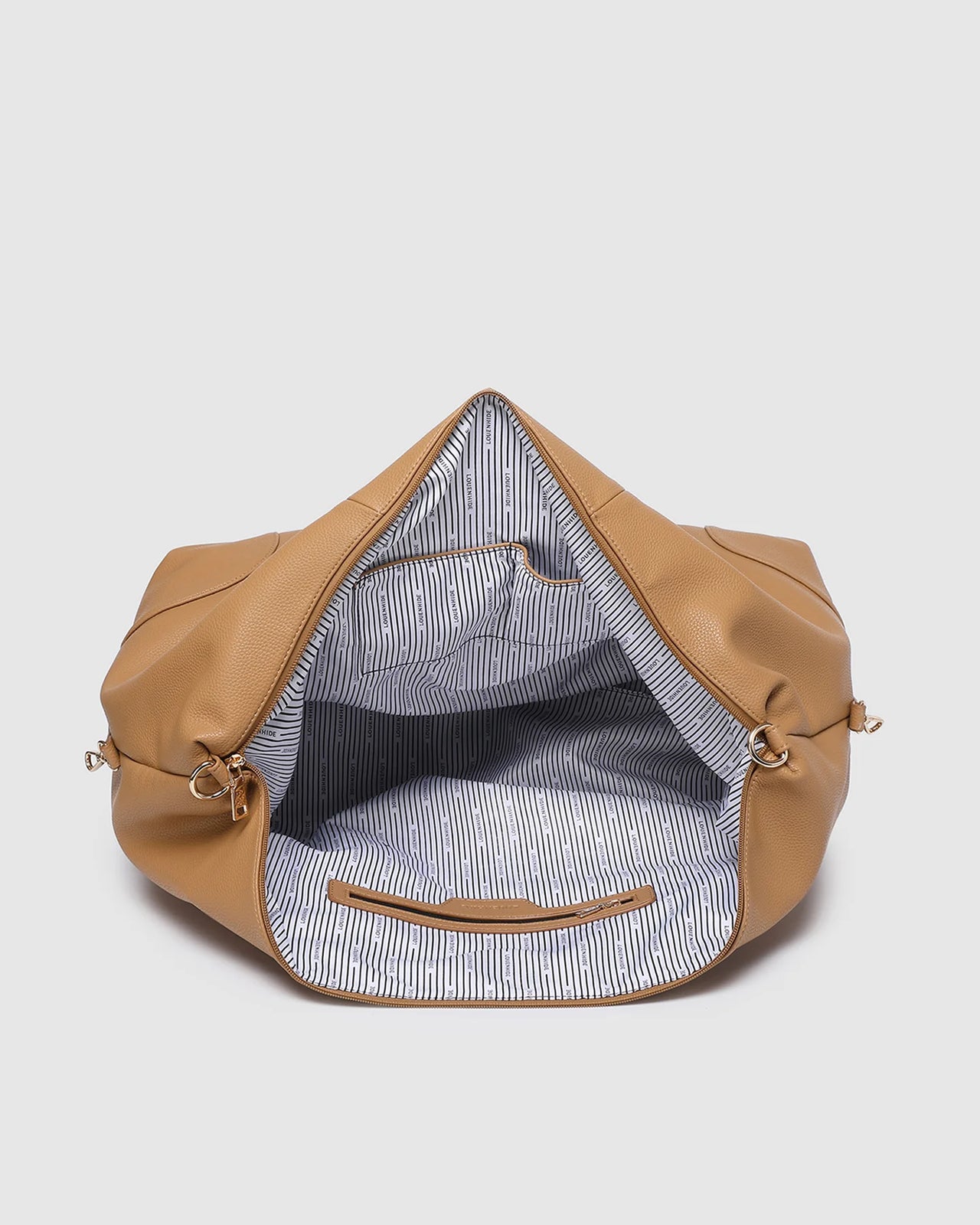 Alexis Stripe Weekender Travel Bag - Camel Stripe