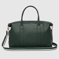 Alexis Stripe Weekender Travel Bag - Forest Green Stripe