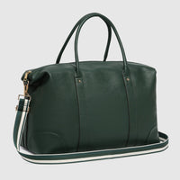 Alexis Stripe Weekender Travel Bag - Forest Green Stripe