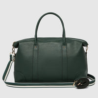 Alexis Stripe Weekender Travel Bag - Forest Green Stripe