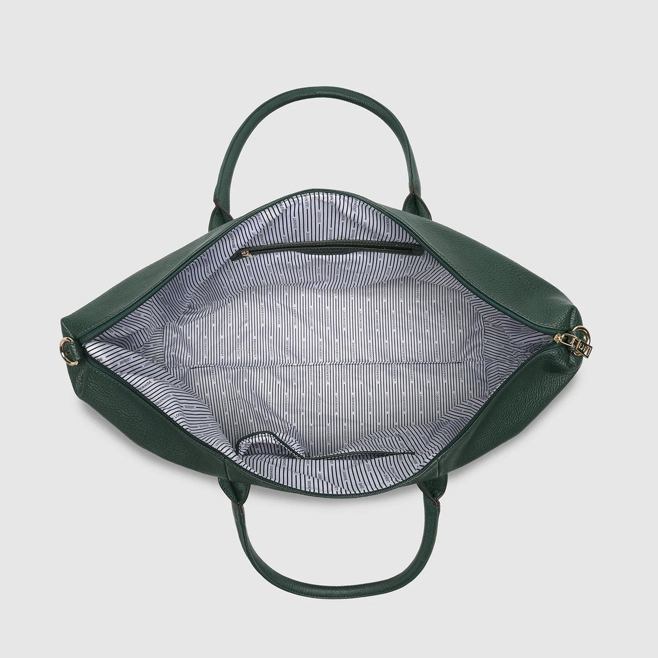 Alexis Stripe Weekender Travel Bag - Forest Green Stripe