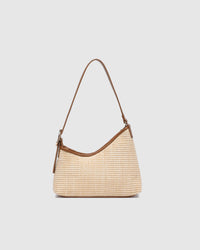 Amelia Shoulder Bag - Raffia / Tan