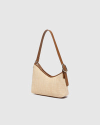 Amelia Shoulder Bag - Raffia / Tan