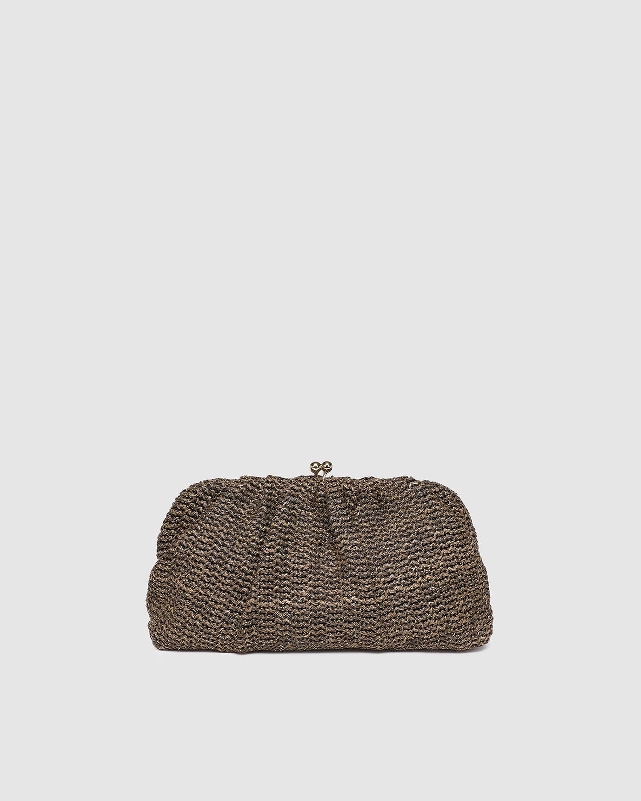 Goldie Clutch - Raffia Chocolate