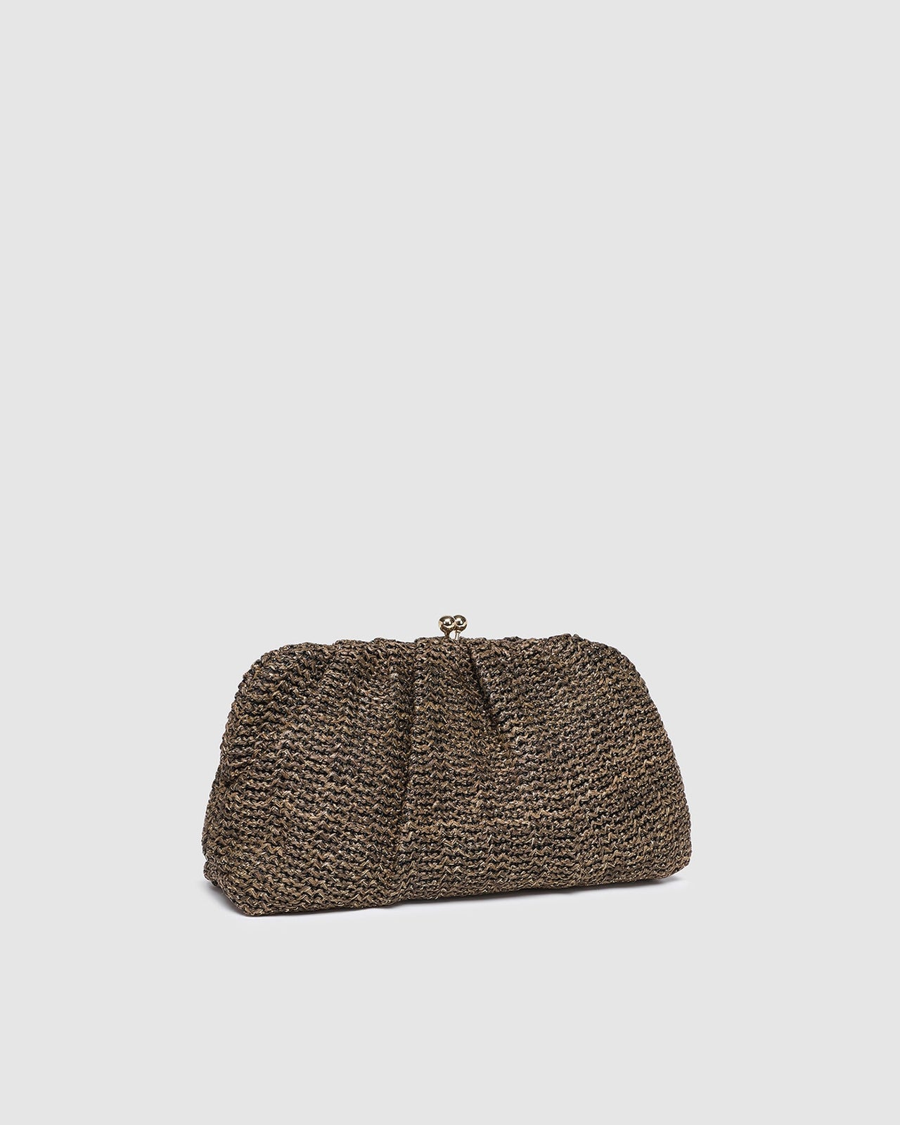 Goldie Clutch - Raffia Chocolate