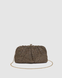 Goldie Clutch - Raffia Chocolate