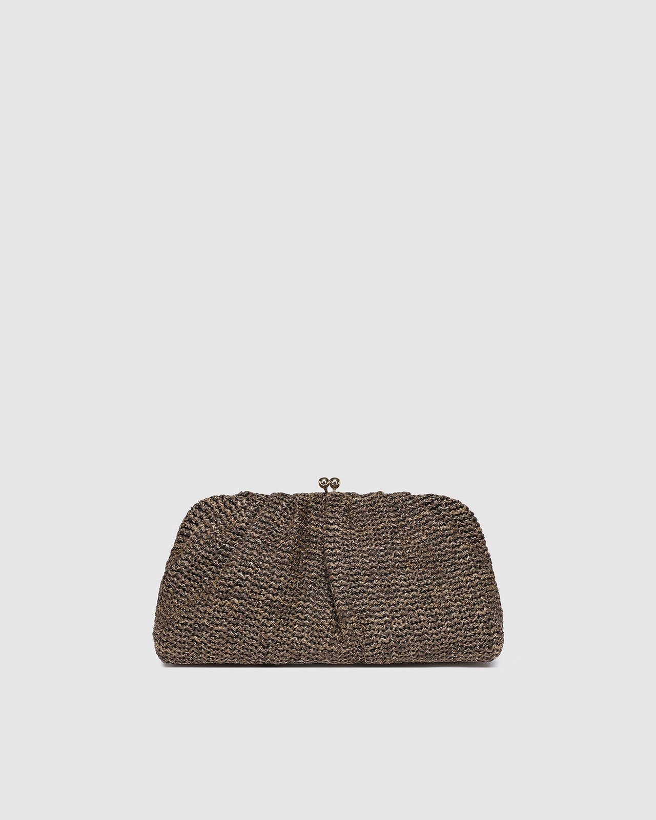 Goldie Clutch - Raffia Chocolate