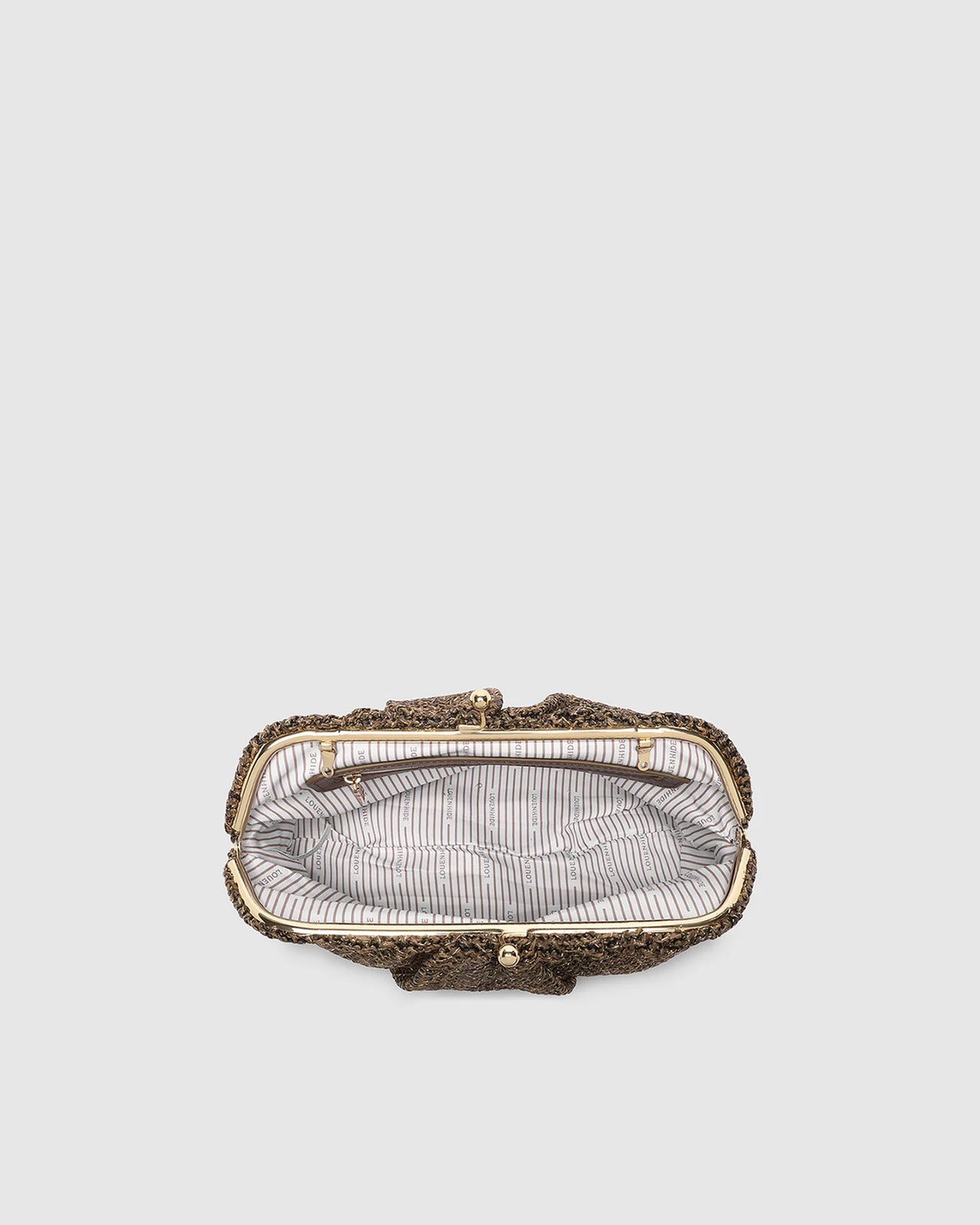 Goldie Clutch - Raffia Chocolate