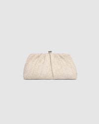 Goldie Clutch - Raffia Vanilla