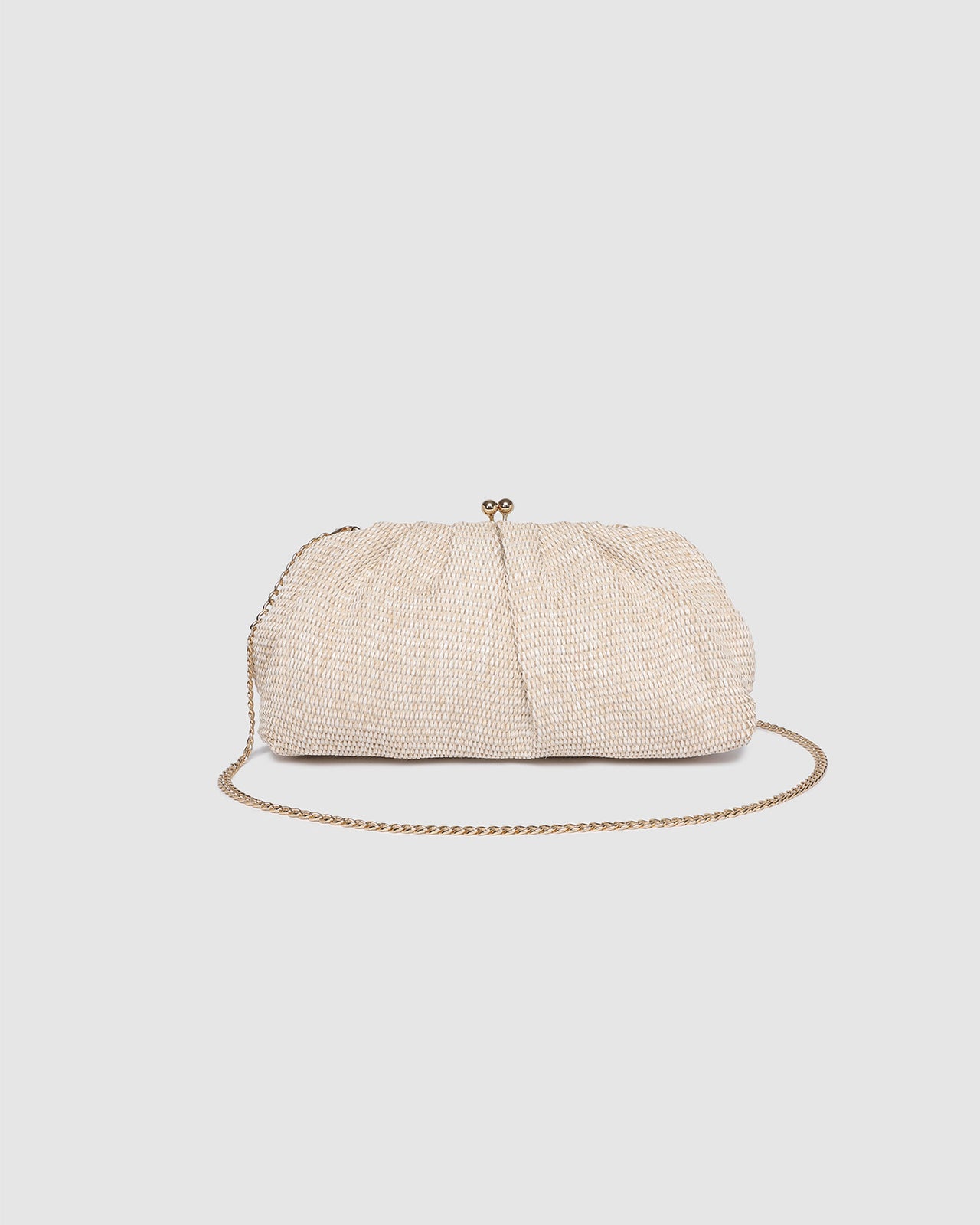 Goldie Clutch - Raffia Vanilla