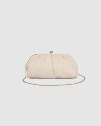 Goldie Clutch - Raffia Vanilla