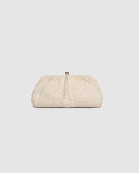 Goldie Clutch - Raffia Vanilla