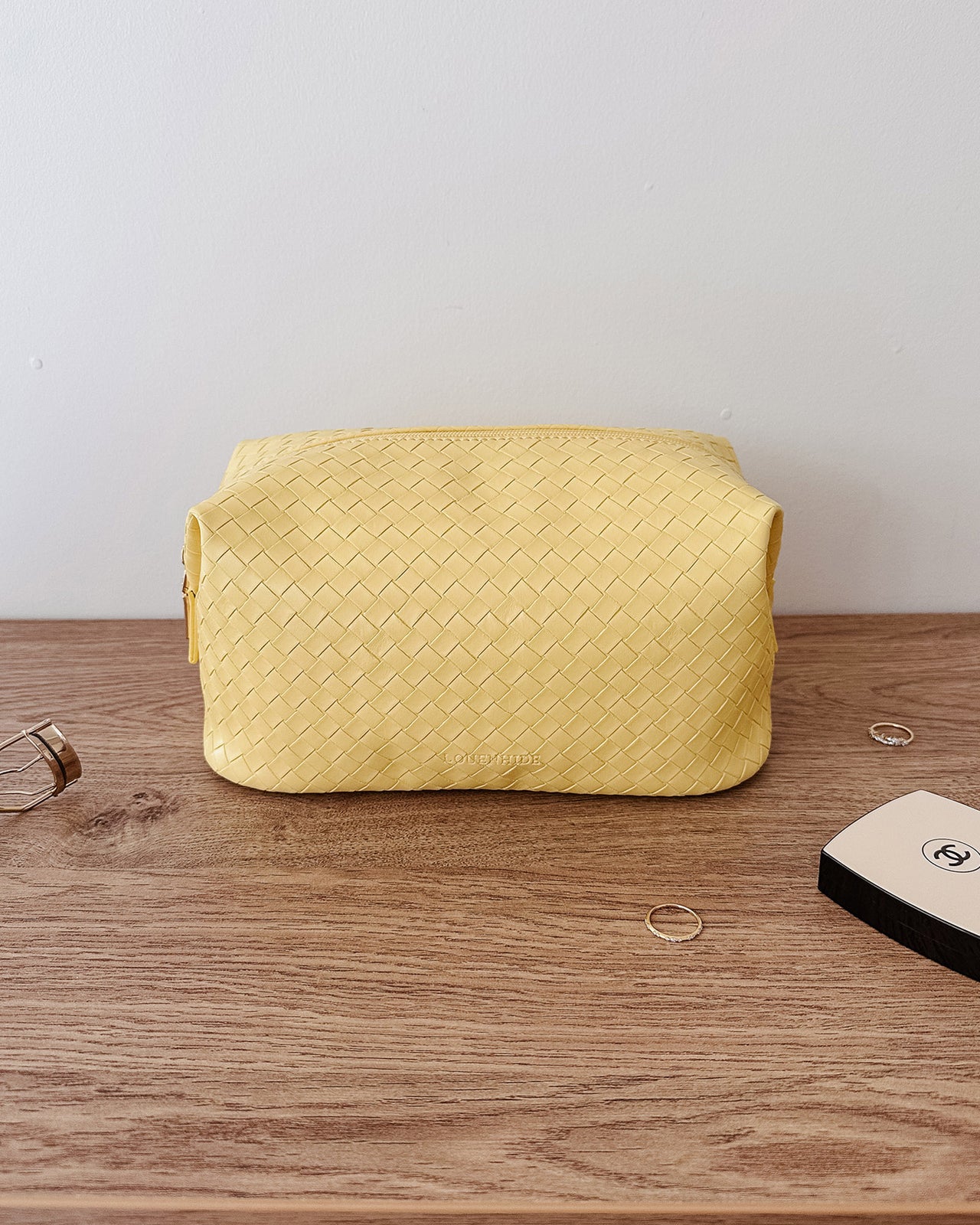 Lucinda Woven Cosmetic Case - Butter Yellow