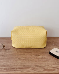 Lucinda Woven Cosmetic Case - Butter Yellow