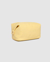 Lucinda Woven Cosmetic Case - Butter Yellow