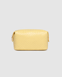 Lucinda Woven Cosmetic Case - Butter Yellow