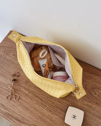 Lucinda Woven Cosmetic Case - Butter Yellow