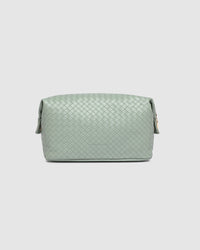 Lucinda Woven Cosmetic Case - Sage Green