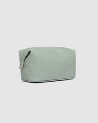 Lucinda Woven Cosmetic Case - Sage Green