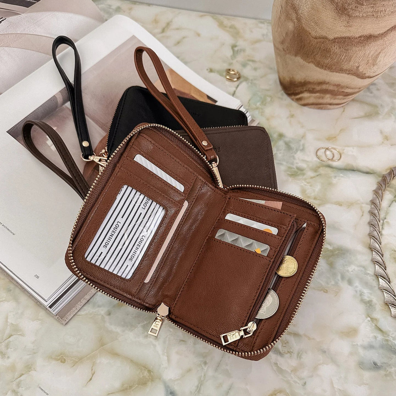 Eden Wallet - Saddle Black