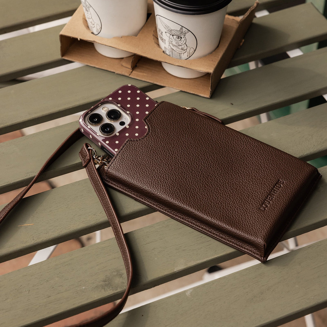 Suki Phone Bag - Chocolate
