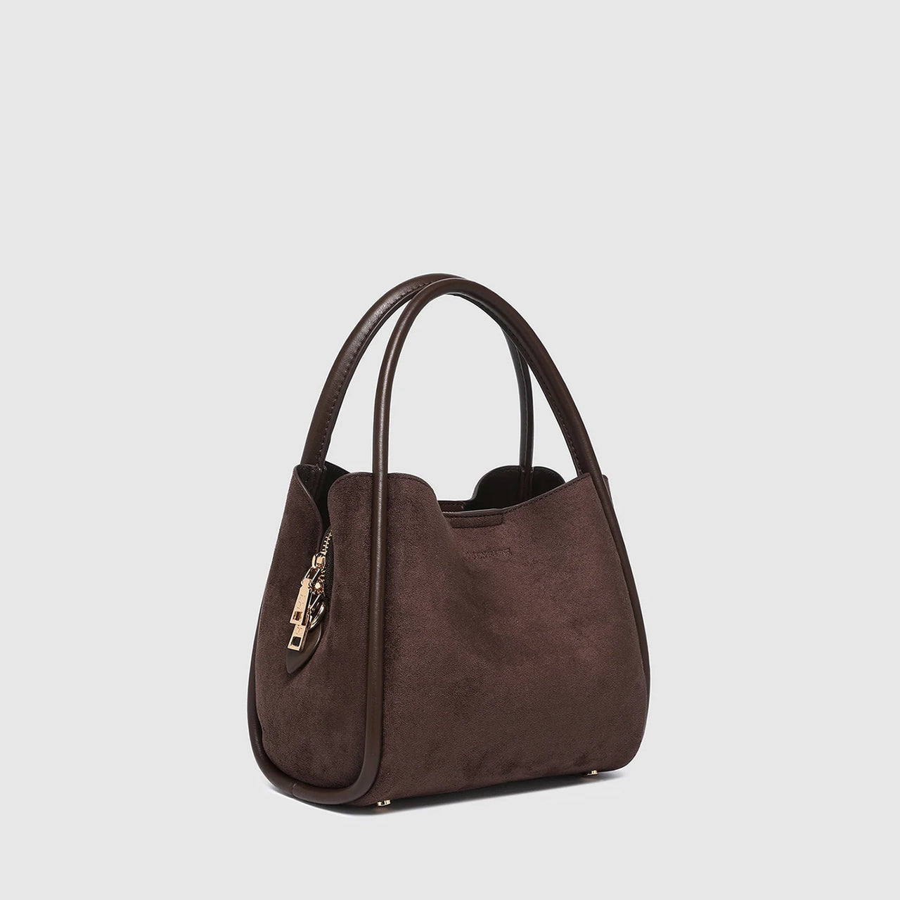 Steffie Suedette Mini Tote Bag - Chocolate