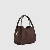 Steffie Suedette Mini Tote Bag - Chocolate