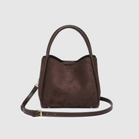 Steffie Suedette Mini Tote Bag - Chocolate