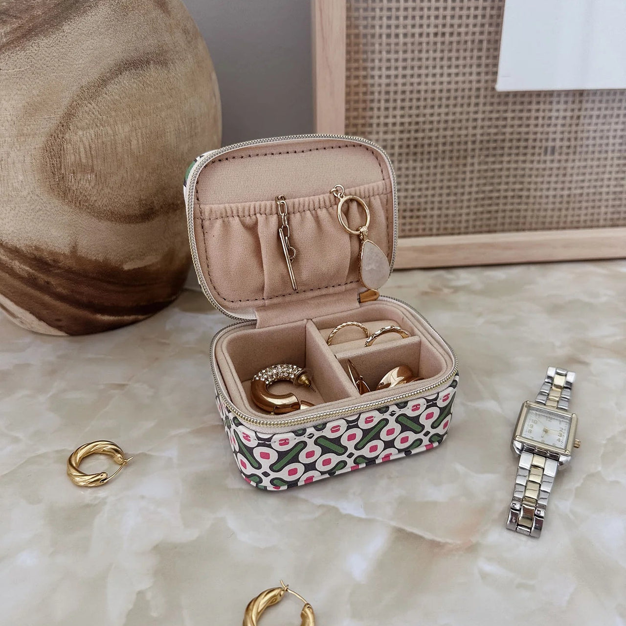 Suzie Jewellery Box - Retro Olive