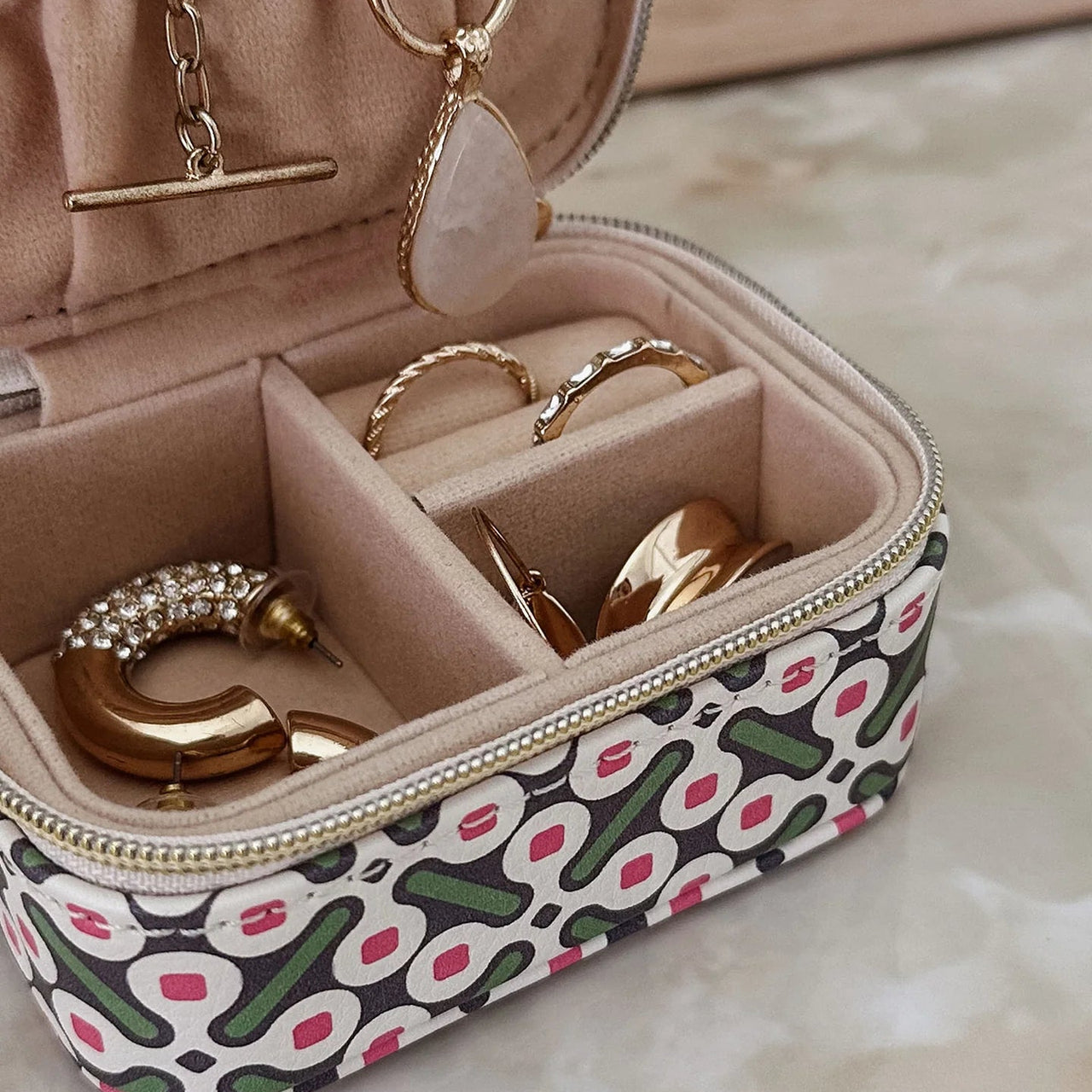 Suzie Jewellery Box - Retro Olive