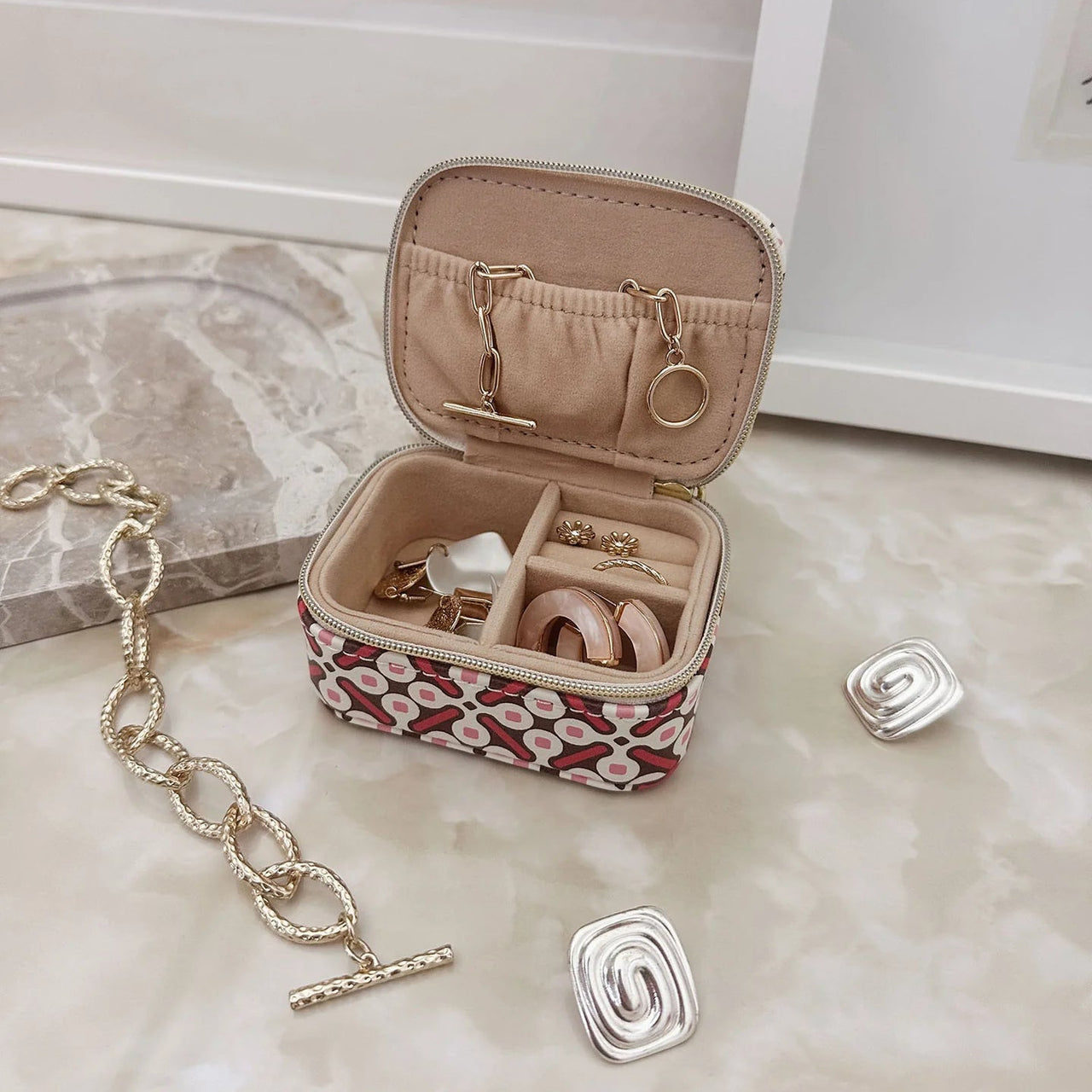 Suzie Jewellery Box - Retro Pink