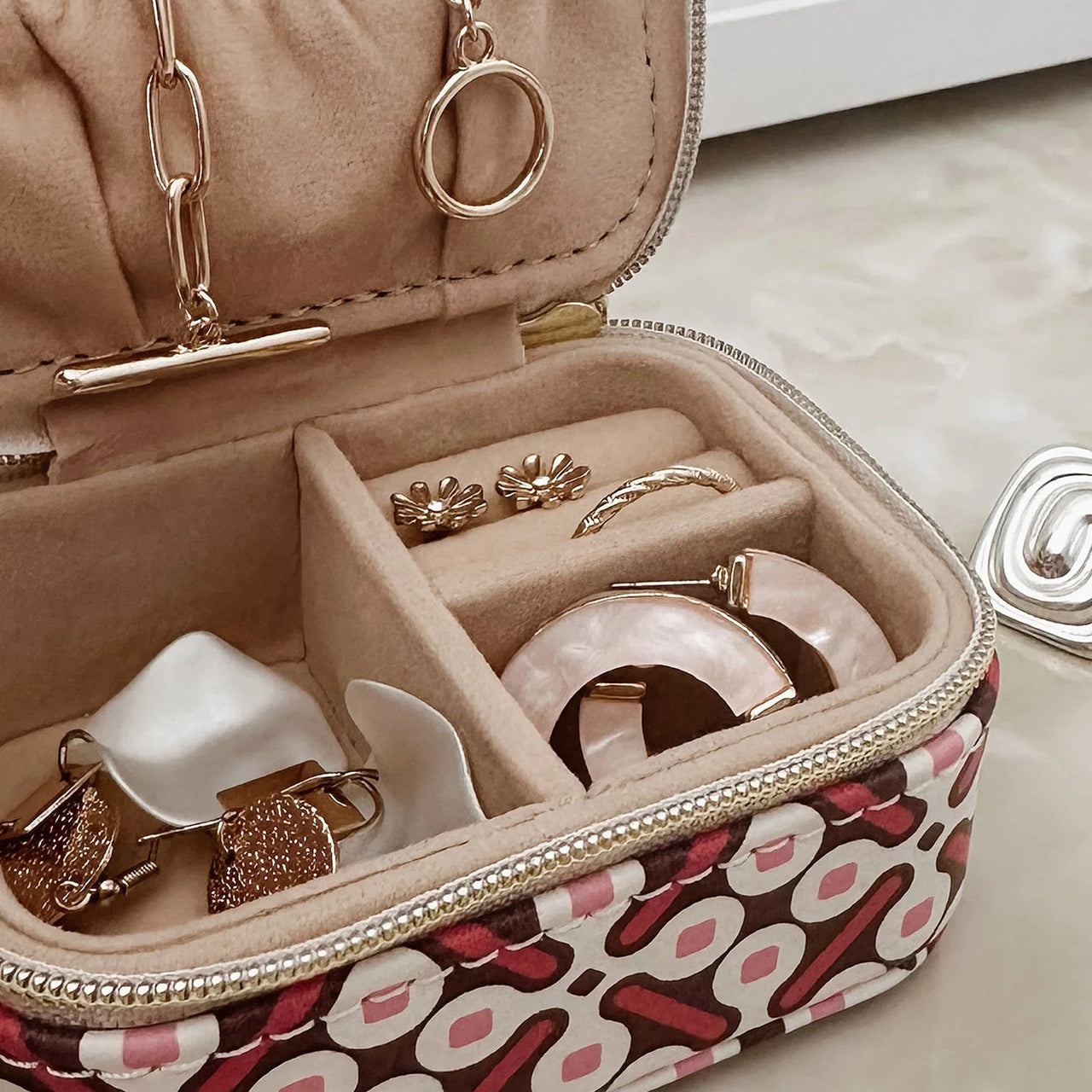 Suzie Jewellery Box - Retro Pink
