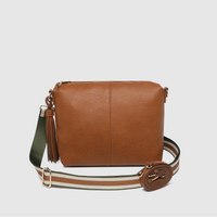 Daisy Stripe Cross Body Bag - Tan