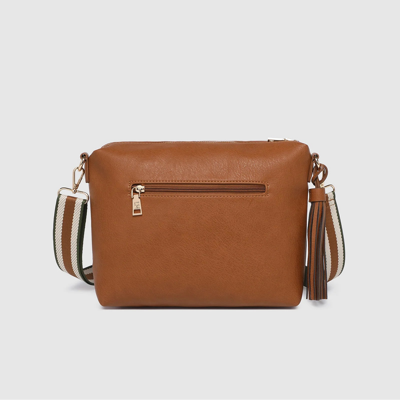 Daisy Stripe Cross Body Bag - Tan