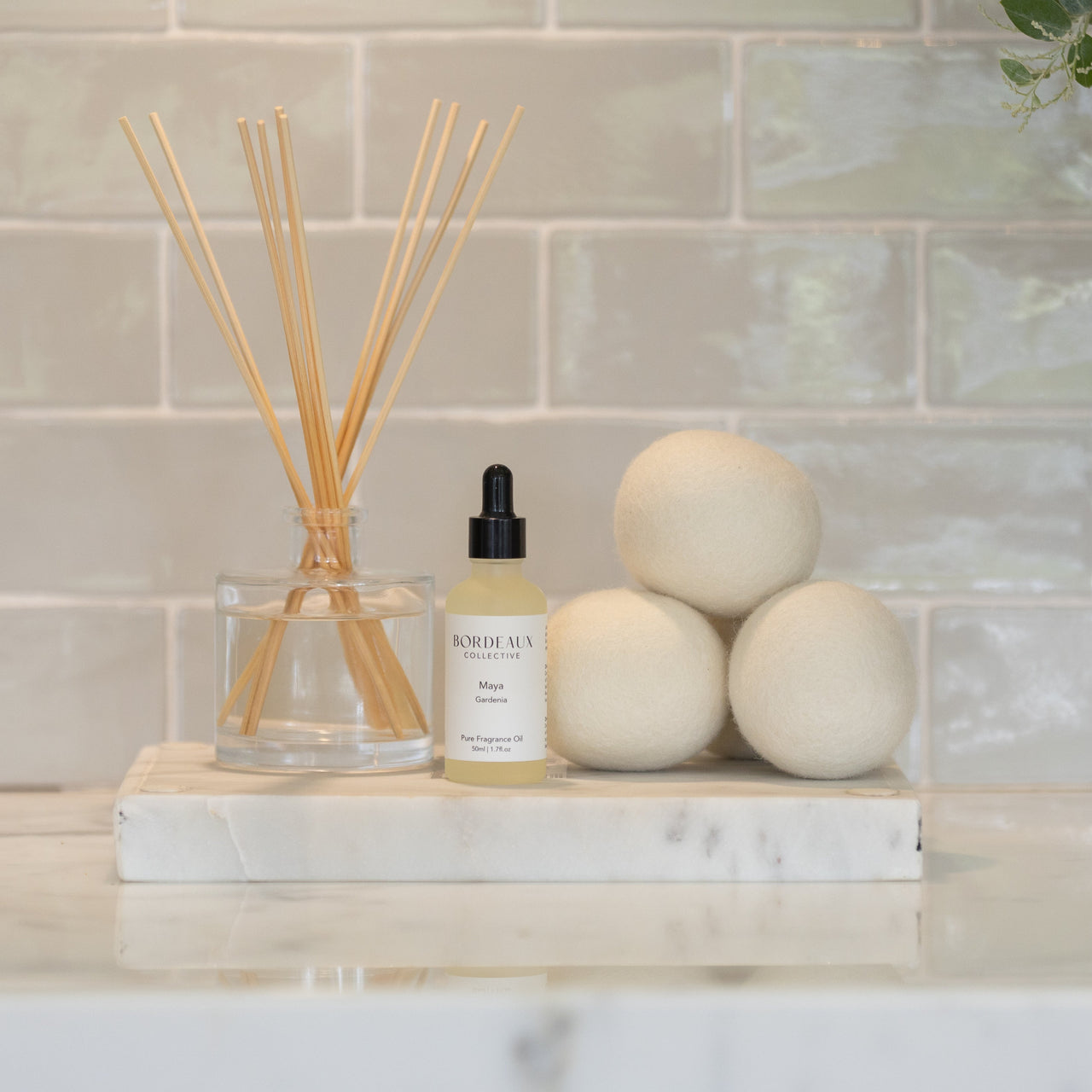 Laundry Dryer Ball and Diffuser Bundle | Bordeaux Collective