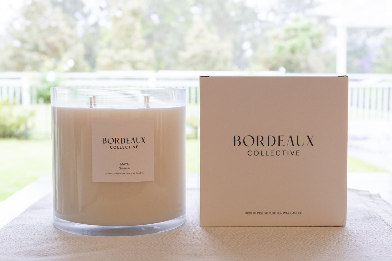 MAYA - Gardenia & Star Jasmine Medium Deluxe Candle