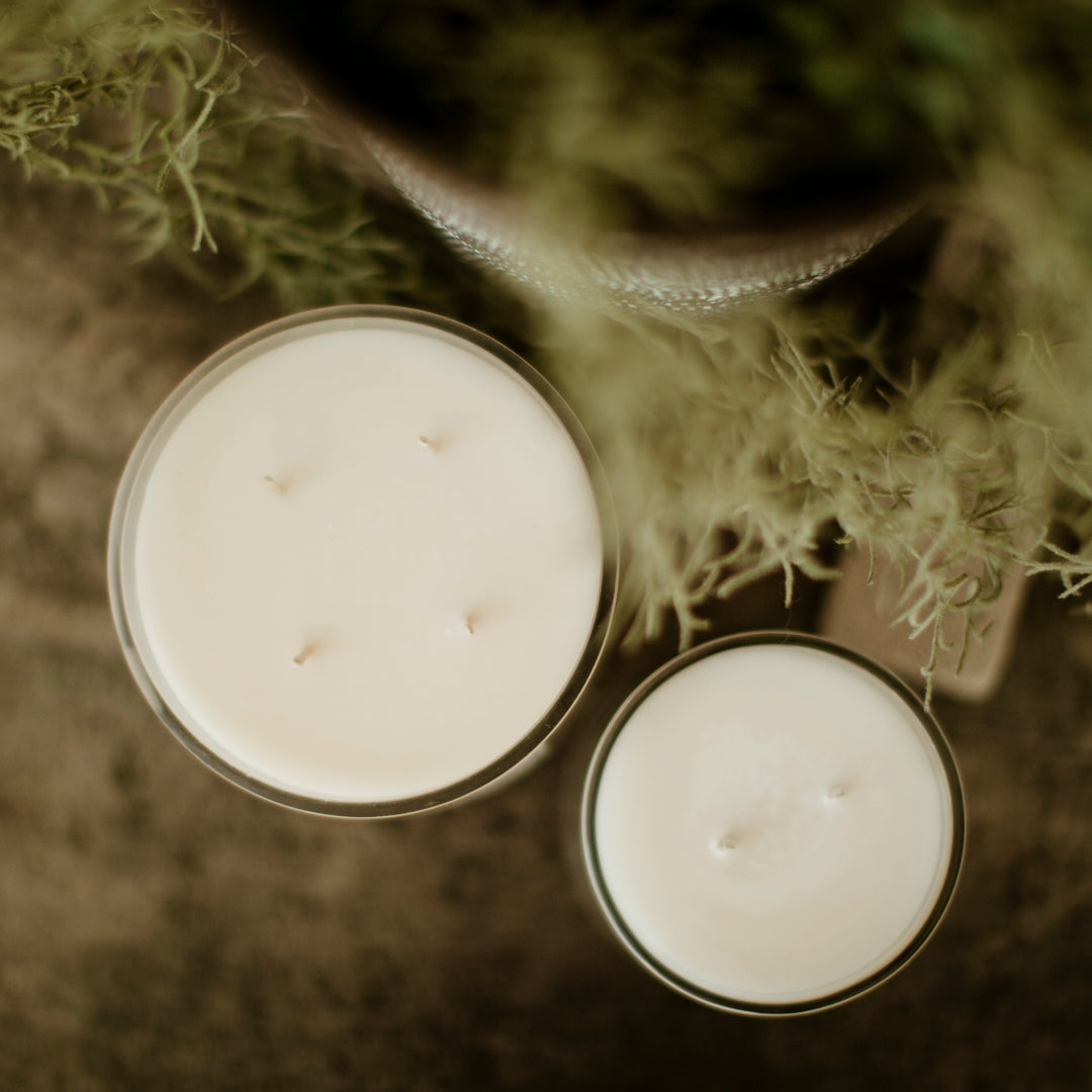 Coconut & Lime refreshing tropical candle | Oversized Medium Deluxe | 4 Wicks | Glass Vessel | Bordeaux Candles