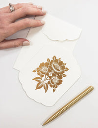 Scallop Card - Bouquet Blank